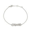 Gold Personalized 925 Sterling Silver Full Pave Diamond Year Bracelet | Custom DIY Number Digital Date Charm Bracelet for Women, Jewelry Gift for Her