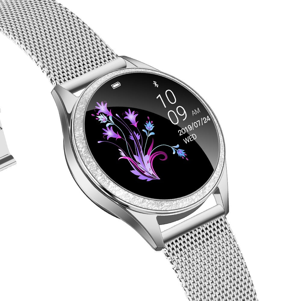 KW20 Multi-function Health Tracker IP68 Waterproof Bluetooth-compatible Smart Watch [Stainless Steel Strap]