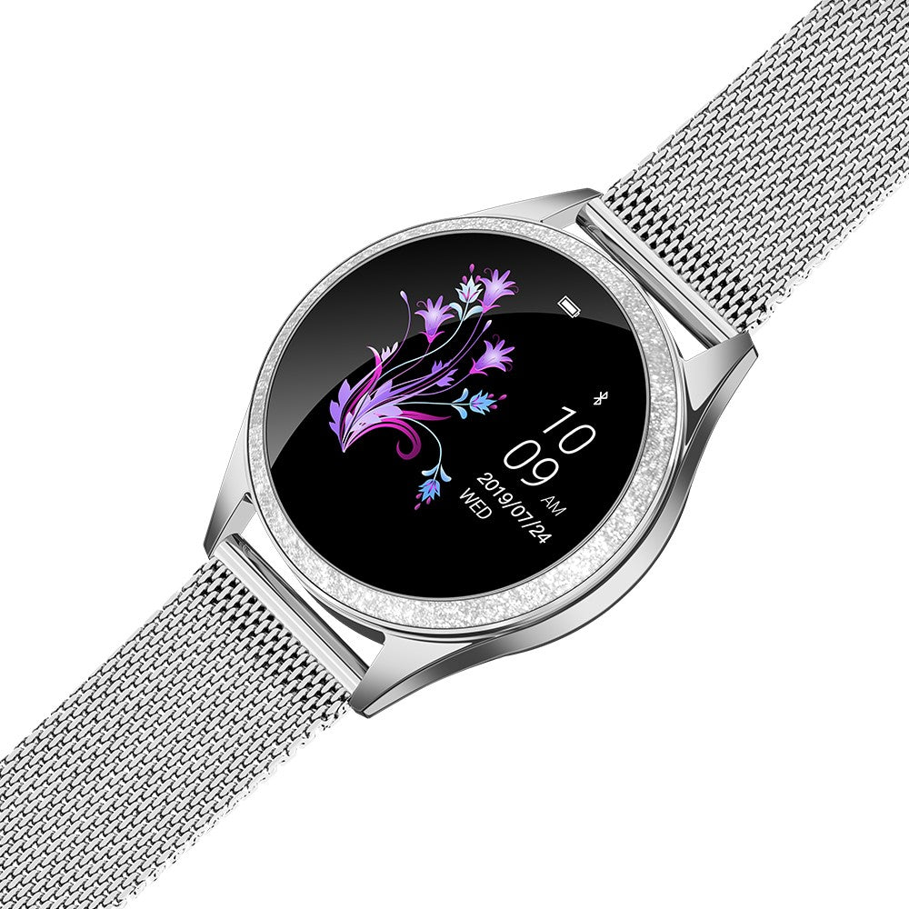 KW20 Multi-function Health Tracker IP68 Waterproof Bluetooth-compatible Smart Watch [Stainless Steel Strap]