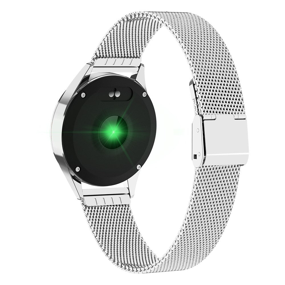 KW20 Multi-function Health Tracker IP68 Waterproof Bluetooth-compatible Smart Watch [Stainless Steel Strap]