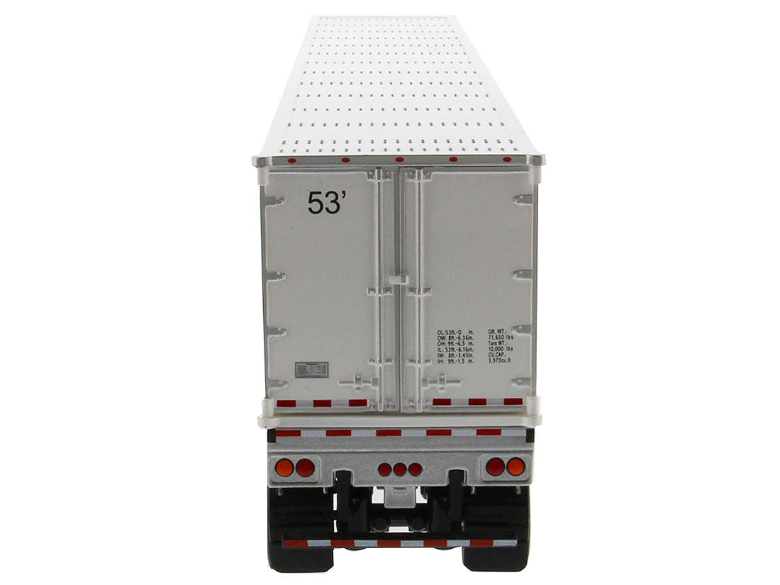 Peterbilt 579 UltraLoft Truck Tractor Red with "CAT Caterpillar" Mural Dry Van Trailer "Transport Series" 1/50 Diecast Model by Diecast Masters