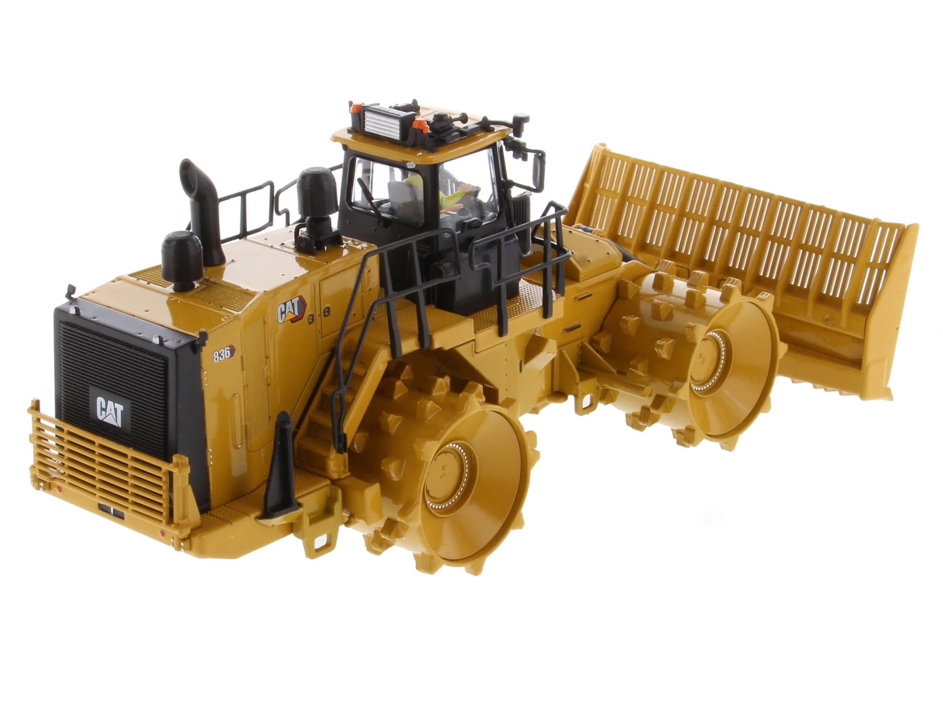 CAT Caterpillar 836 Landfill Compactor Yellow "High Line" Series 1/50 Diecast Model by Diecast Masters