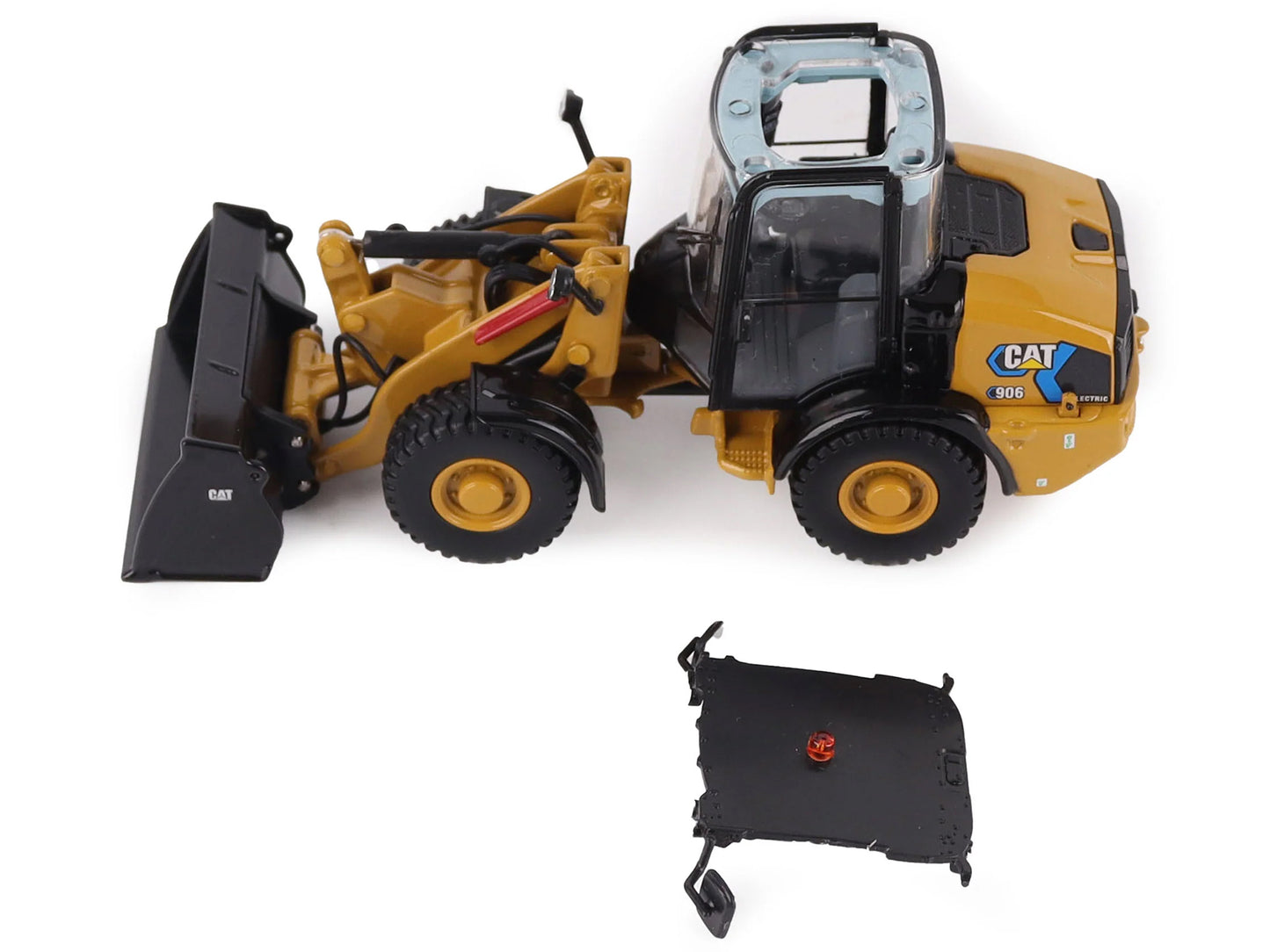CAT Caterpillar 906 Electric Compact Wheel Loader Yellow with Operator "High Line Series" 1/50 Diecast Model by Diecast Masters