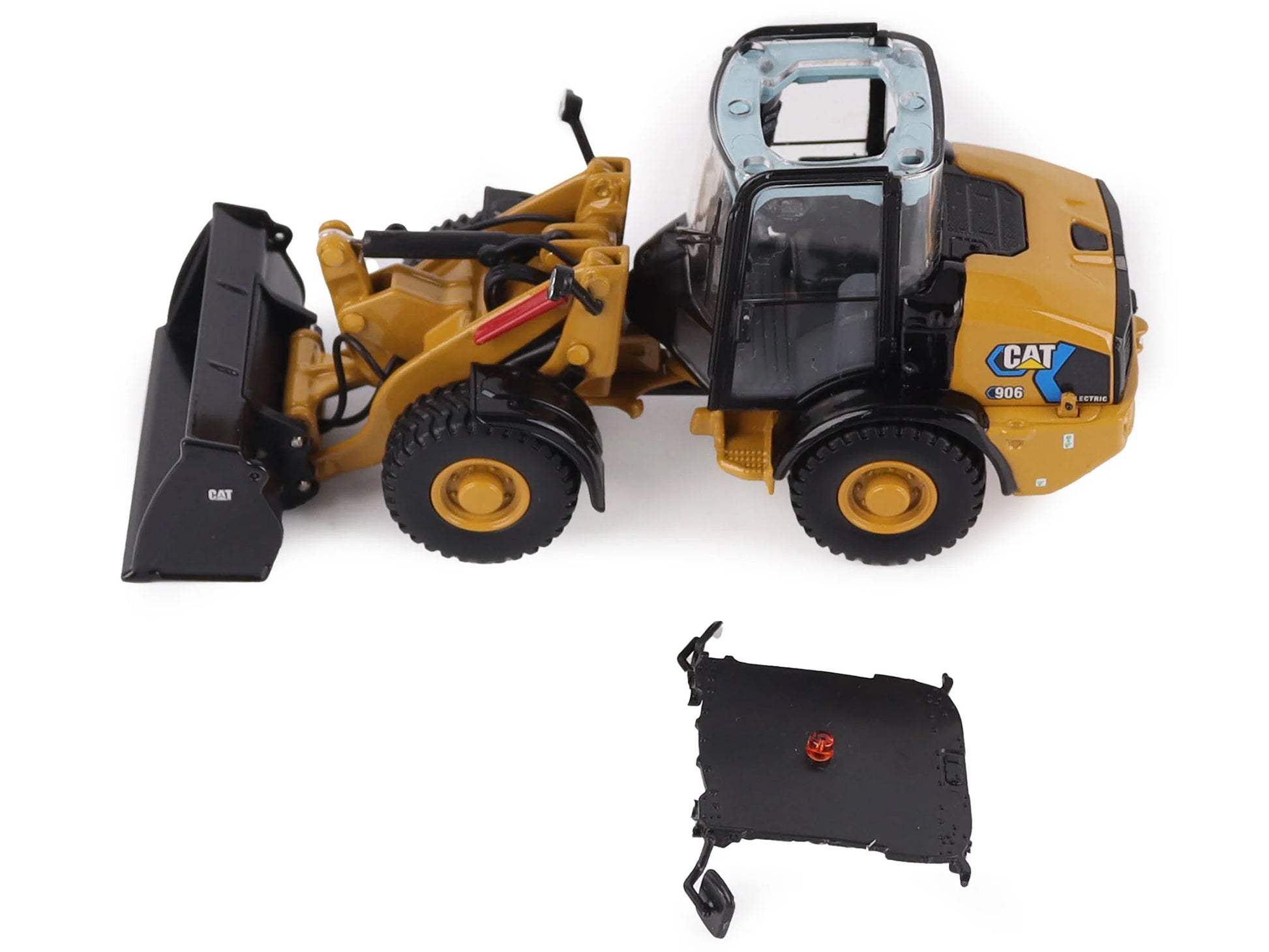 CAT Caterpillar 906 Electric Compact Wheel Loader Yellow with Operator "High Line Series" 1/50 Diecast Model by Diecast Masters