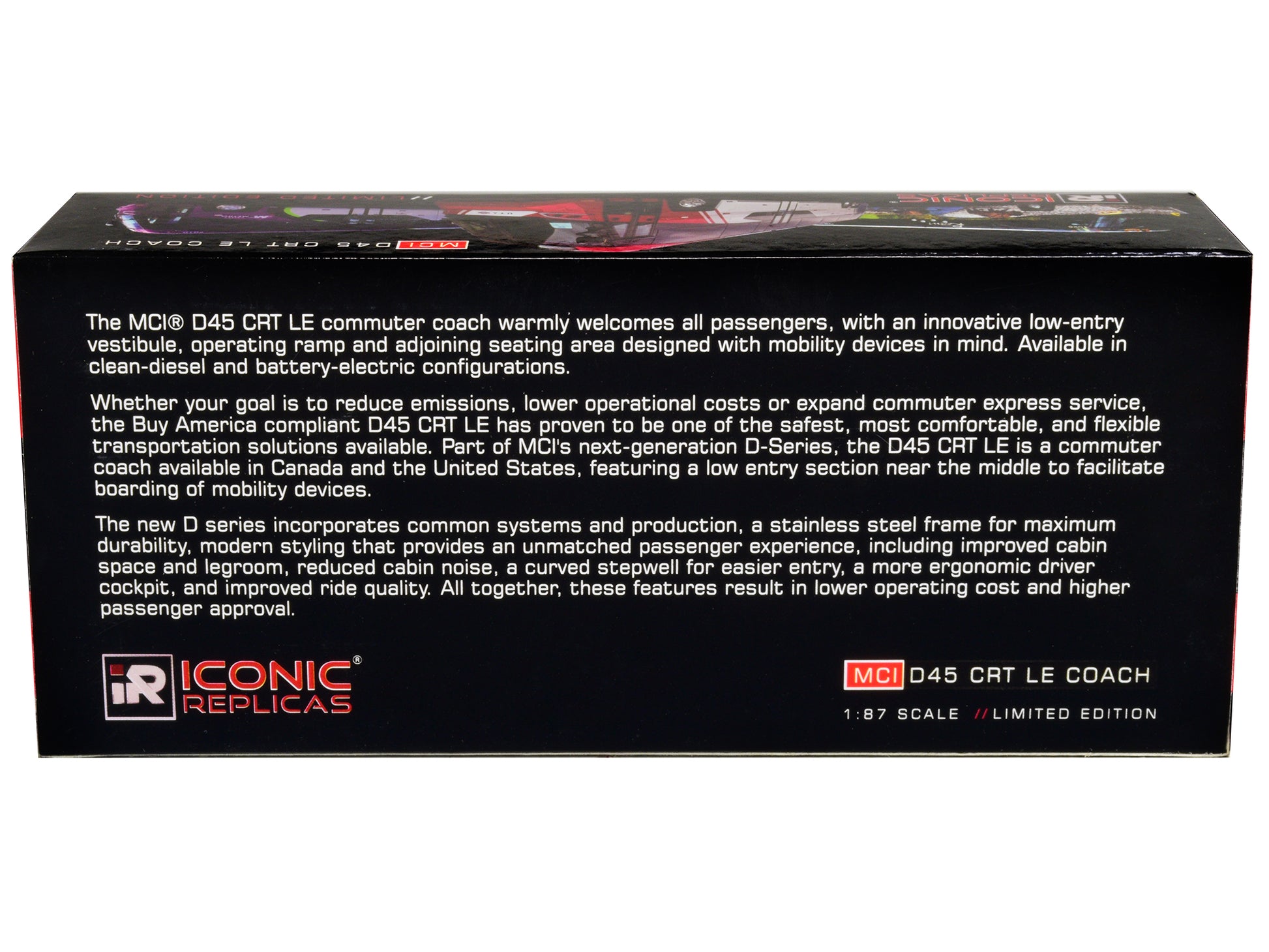 MCI D45 CRT LE Coach Bus "Valley Metro" Destination: "50 Camelback RD" "The Bus & Motorcoach Collection" 1/87 Diecast Model by Iconic Replicas