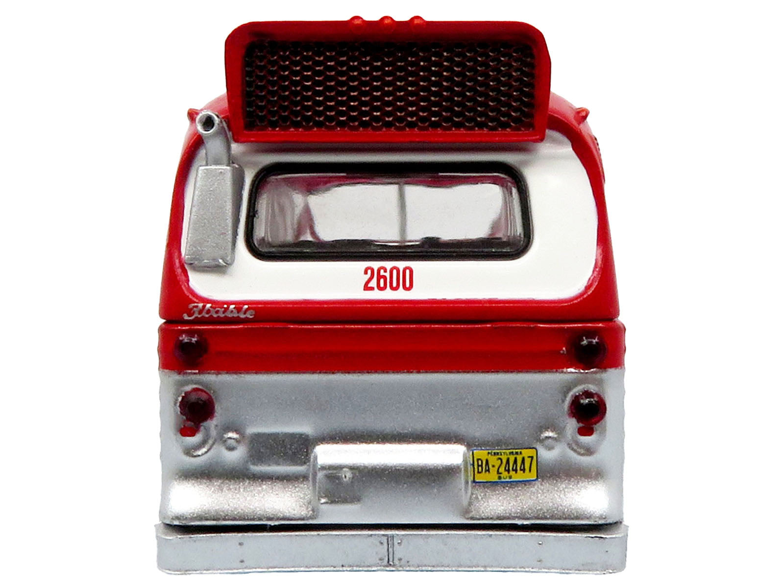 Flxible 53102 New Look Transit Bus "Pittsburgh Area Transit" Red and White "Vintage Bus & Motorcoach Collection" Limited Edition 1/87 (HO) Diecast Model by Iconic Replicas