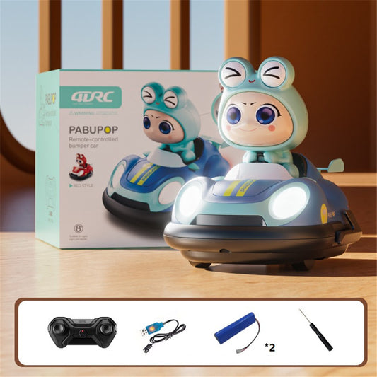 4DRC Y7 Remote Control Bumper Car with Light and Music Pop-Up Doll Children Battle Toy, 2 Batteries