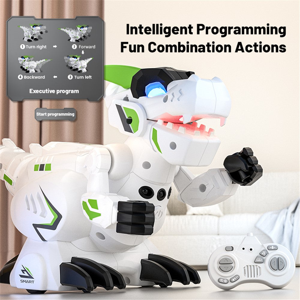 R25 Intelligent Programming Remote Control Dinosaur Electric Dinosaur Toy, Remote Control + Gesture Sensing Remote Control