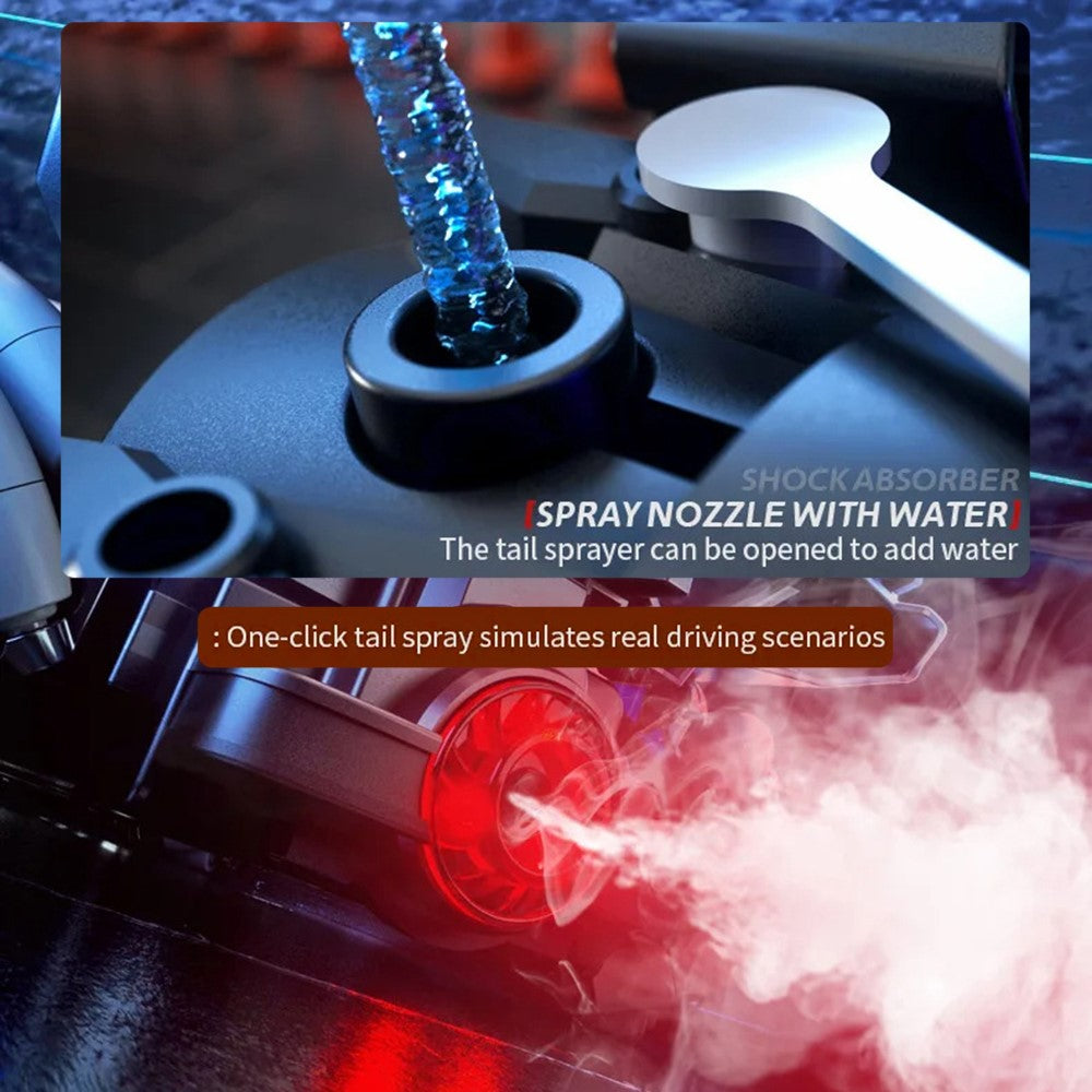 Q186 4WD Remote Control Car 360 Degree Drift Stunt RC Toy with Spray and LED Light