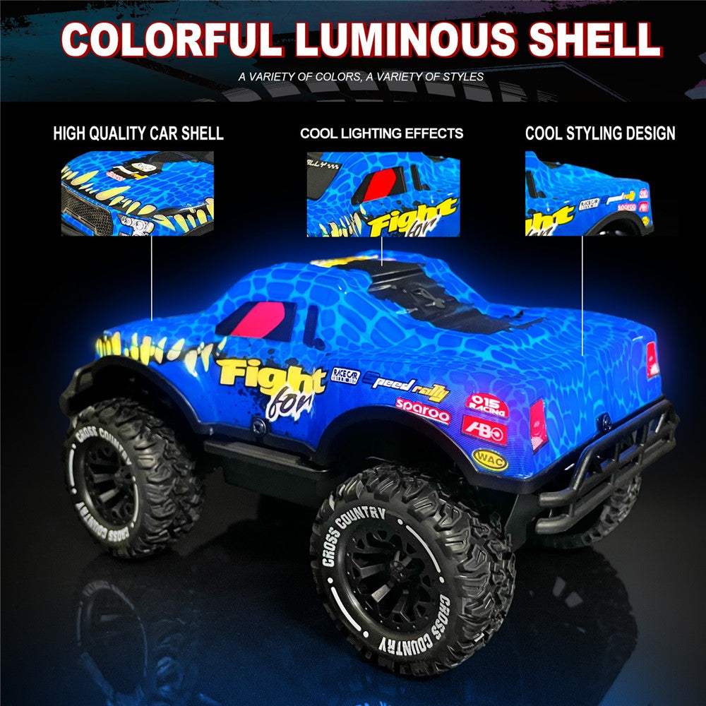 UJ99-Y202 1 / 20 2WD RC Car Children Toy Non-Slip Wheels Cool Light Remote Control Car