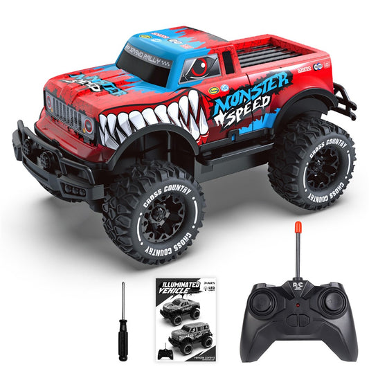 UJ99-Y201 1 / 20 2WD RC Car Non-Slip Wheels Cool Light Remote Control Car Toy