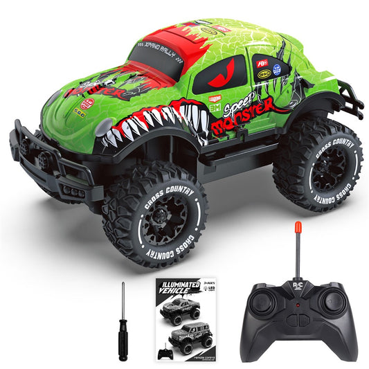 UJ99-Y200 1 / 20 2WD Remote Control Car Toy Cartoon Design Non-Slip Wheels Cool Light RC Car