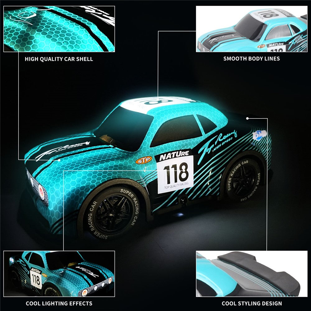 Q242 1 / 24 2WD RC Racing Car Cool Light Remote Control Car Children Toy