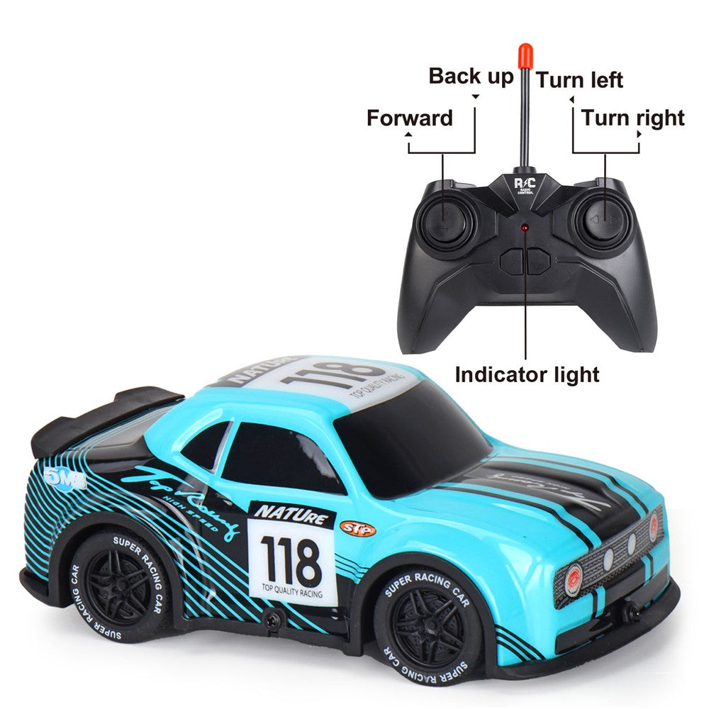 Q242 1 / 24 2WD RC Racing Car Cool Light Remote Control Car Children Toy
