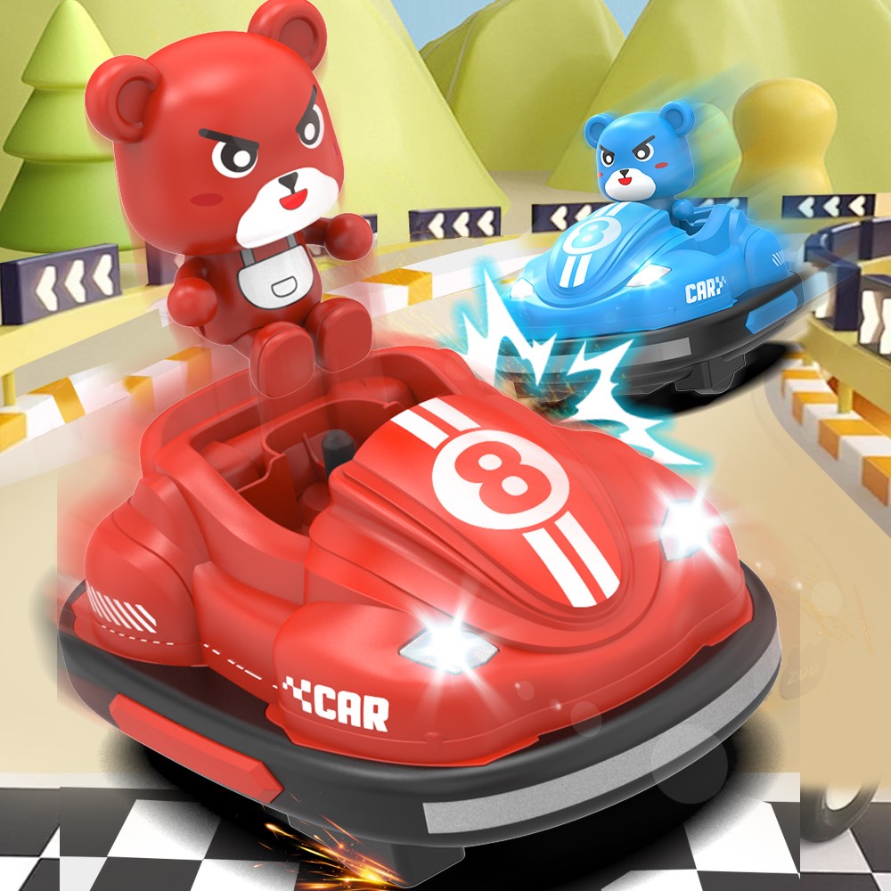 Q195 Double Player Bumper Car Remote Control Battle Bump Vehicles with Football Kit ( Upgraded Version )