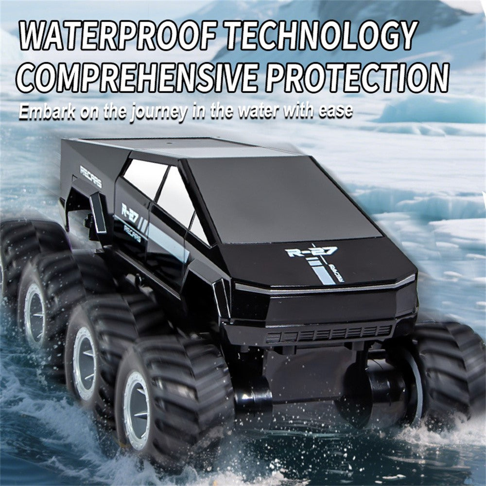 Q218 8WD Amphibious RC Car Waterproof 2.4G Remote Control Off-Road Crawler Vehicle, Single Battery