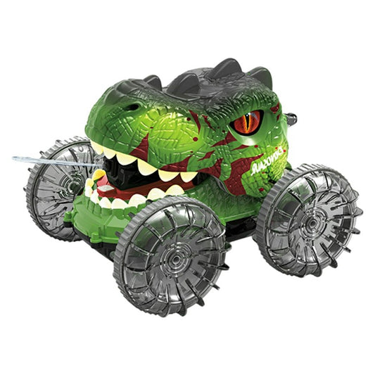 YL-125 2.4G RC Amphibious Dinosaur Car 360 Degree Rotation 4WD Stunt Vehicle with Water Spray Crawler Toy