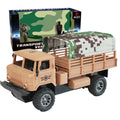 Four-Channel Remote Control Truck Model Toys Simulation Electric Car Toy Military RC Transport Vehicle