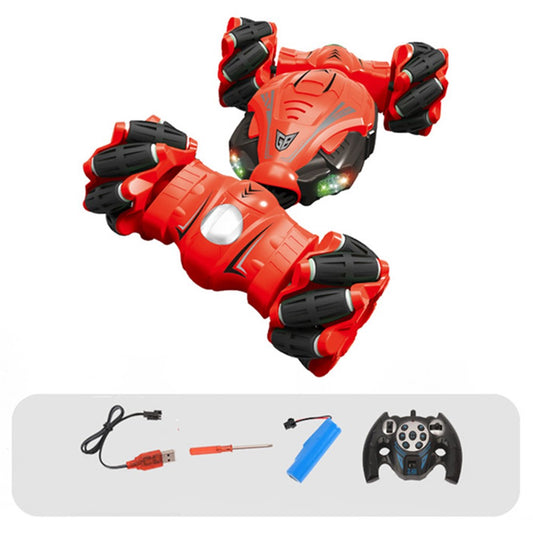 YL-51 2.4GHz 4WD RC Car Music Light Stunt Twist Deformation Off-road Remote Control Car Children Boys Toy Gift