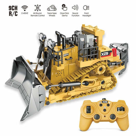1031 2.4GHz RC Crawler Type Bulldozer Engineering Vehicle Model Remote Control Car with Sound Light Kids Boys Toy