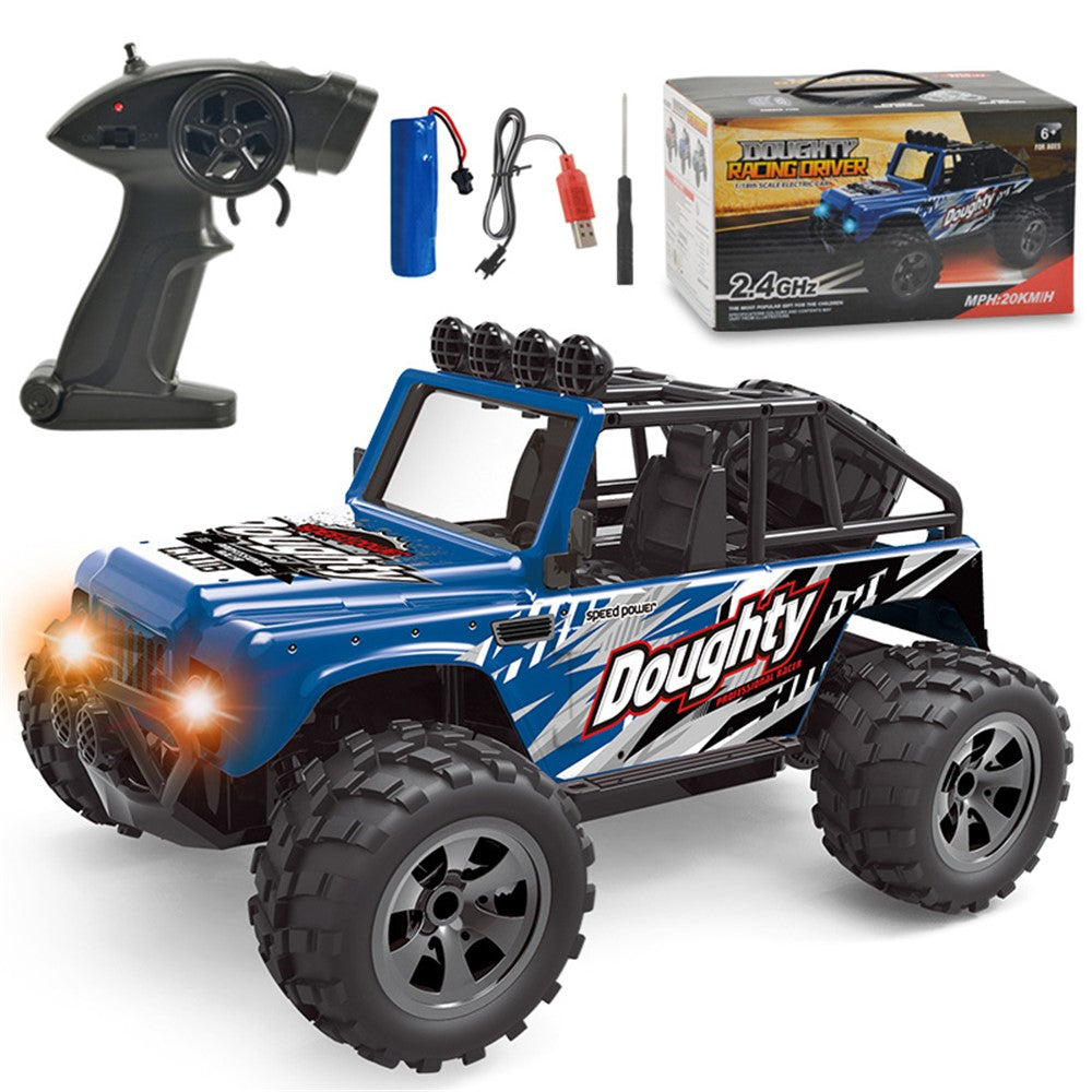 58620 2.4G Wireless RC Off-road Vehicle 1/18 Electronic Climbing Car Model Toys With Lights for Children