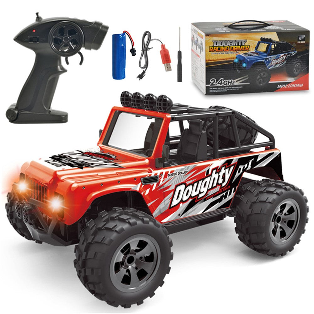 58620 2.4G Wireless RC Off-road Vehicle 1/18 Electronic Climbing Car Model Toys With Lights for Children