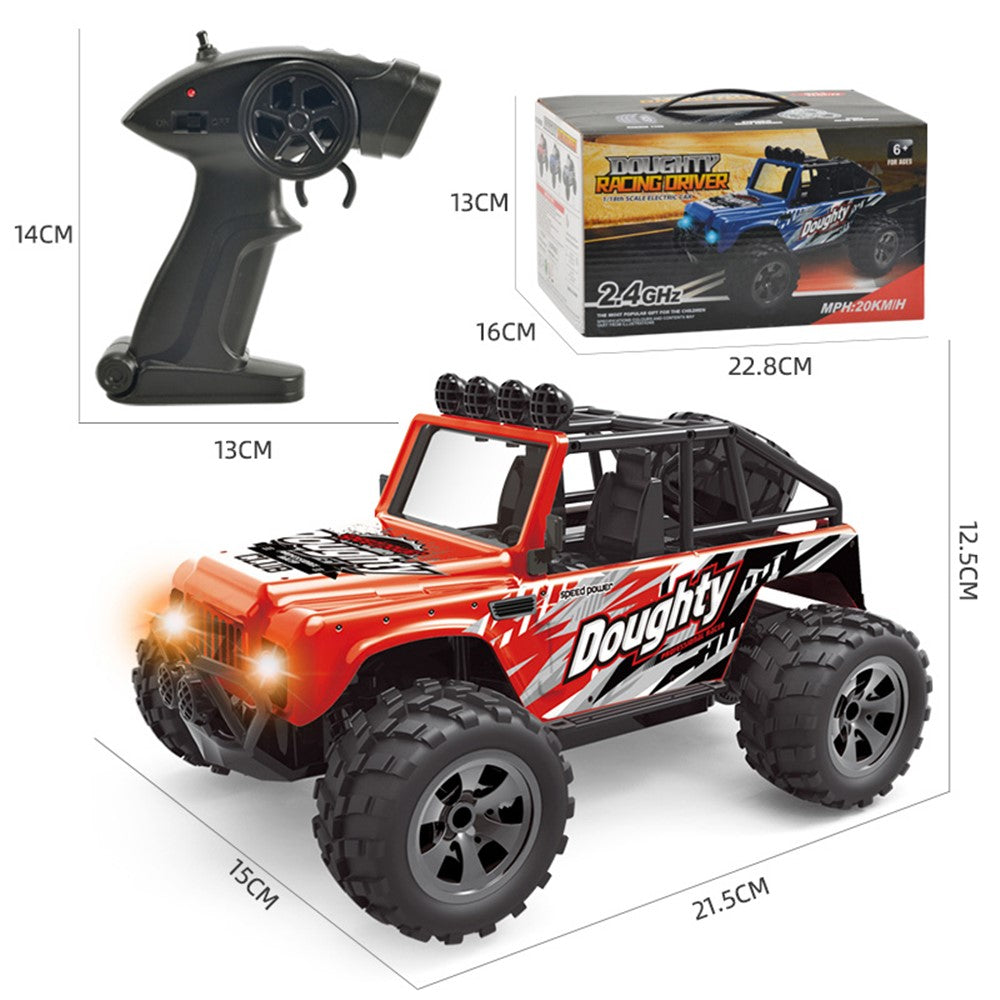 58620 2.4G Wireless RC Off-road Vehicle 1/18 Electronic Climbing Car Model Toys With Lights for Children