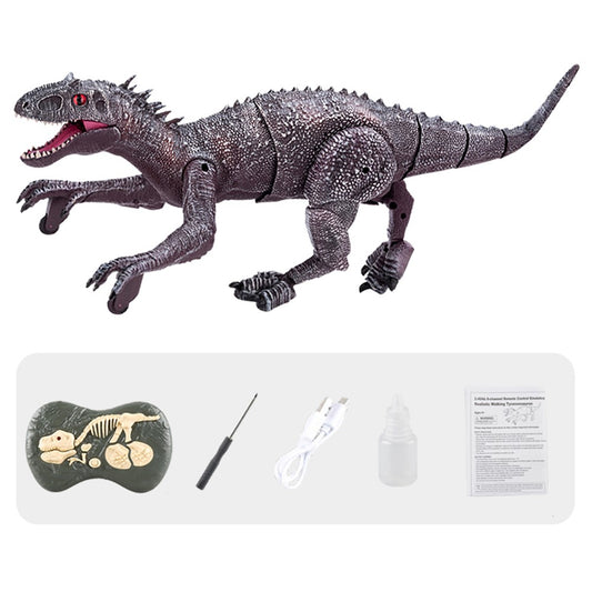SM190 2.4G 8 Channel RC Walking Dinosaur Toy for Kids Simulation Tyrannosaurus Electric Robot Dinosaur with LED Lights, Sounds, Spray, Dinosaur Toys for Boys and Girls