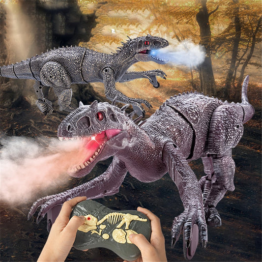 SM190 2.4G 8 Channel RC Walking Dinosaur Toy for Kids Simulation Tyrannosaurus Electric Robot Dinosaur with LED Lights, Sounds, Spray, Dinosaur Toys for Boys and Girls