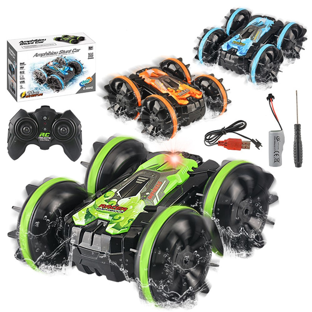 YL-74 2.4GHz RC Car Stunt Tumbling Rotation Amphibious Off-road Remote Control Car Children Boys Toy Gift