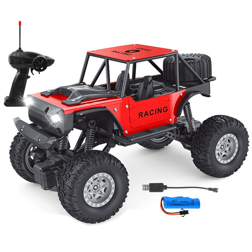 6086 1 / 18 20km / h RC Alloy Car 4-Channel Off-Road Vehicle Kids Remote Control Racing Car Toy with Light