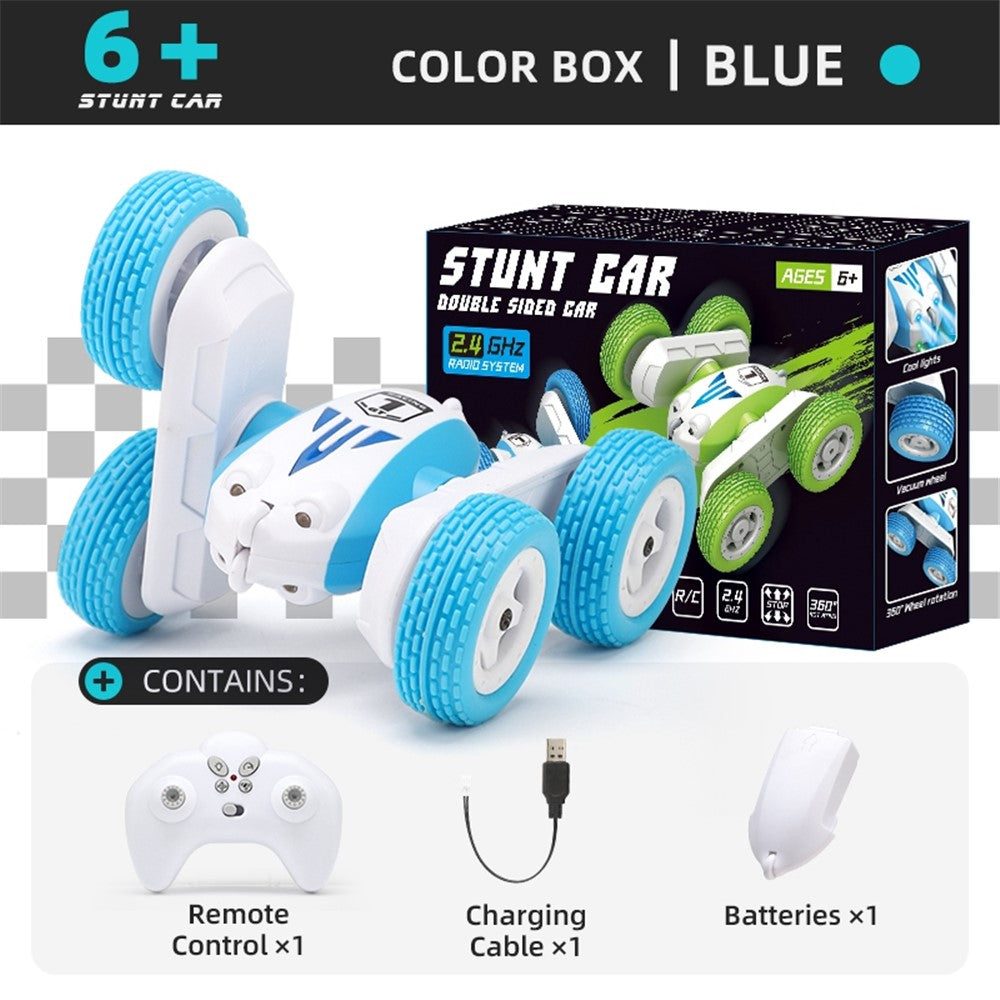 GT1 Mini 2.4G RC Car Double-Sided Stunt Drift Rolling Remote Control Off-road Car Children Boys Toy