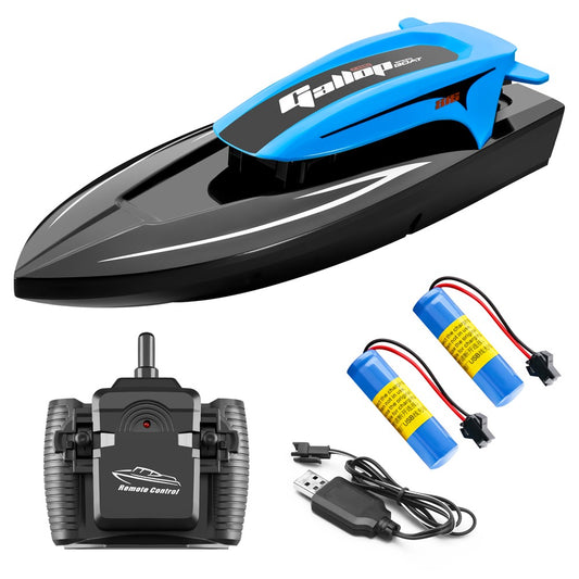 816 2.4Ghz RC Speedboat Children High Speed Remote Control Boat Water Toy with LED Light, 2 Batteries