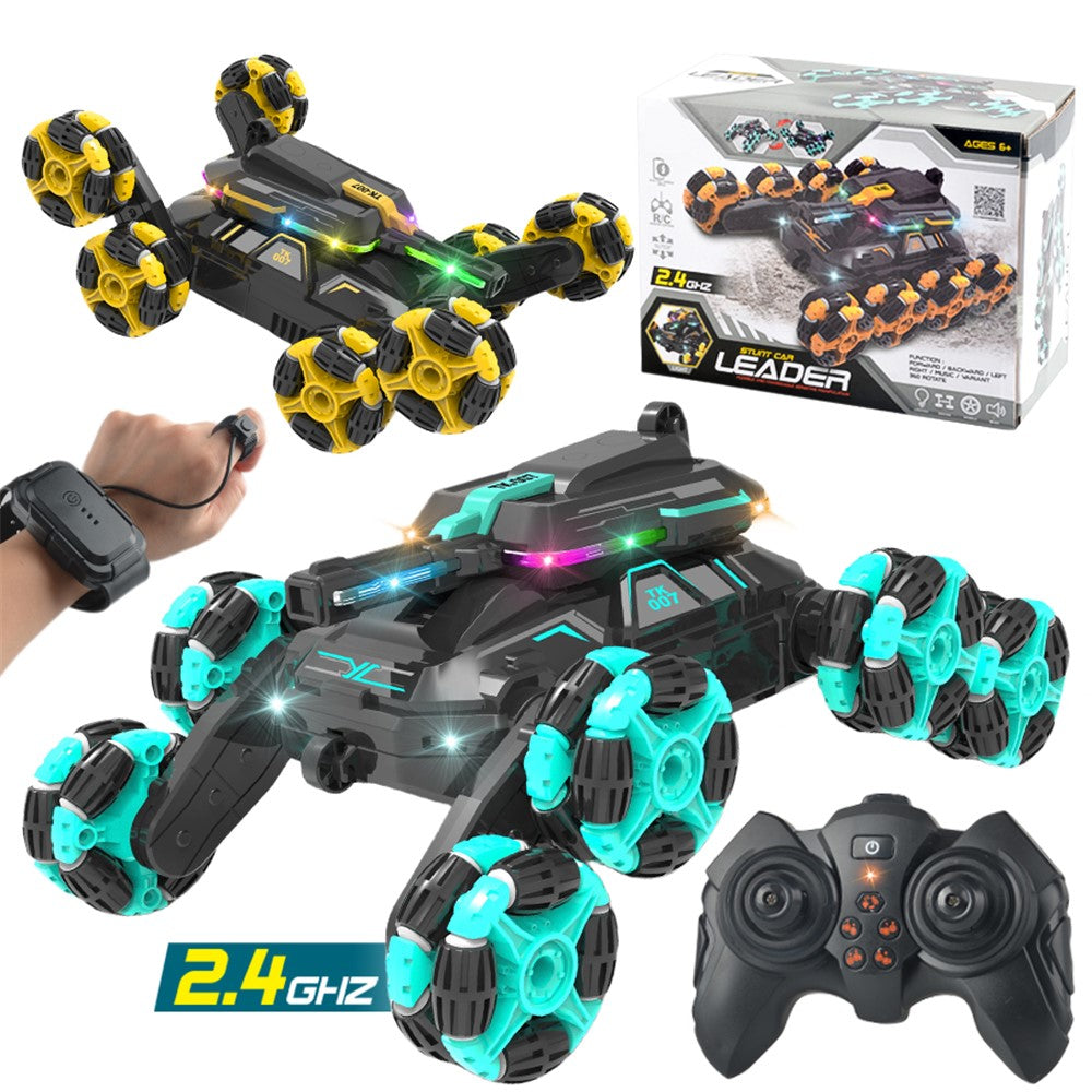 YL-86 2.4G RC Stunt Car for Kids Age Above 6 Dual Control Modes Off-Road Drift Cars Toy with LED Lights