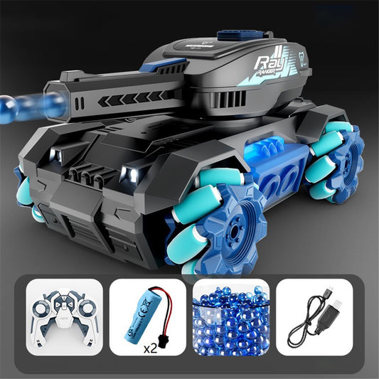 4DRC Y1 RC Tank with Sound Water Bomb Remote Control Stunt Car Toy, with 2 Battery