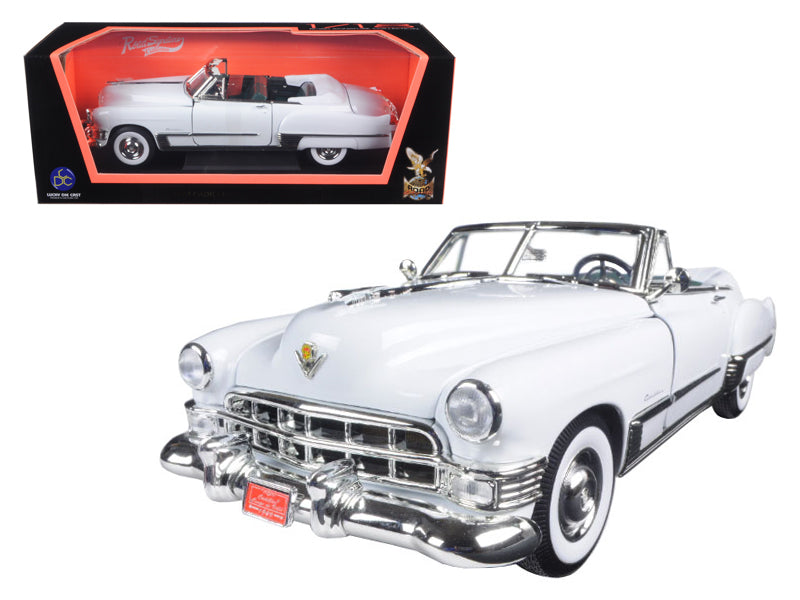 1949 Cadillac Coupe De Ville Convertible White 1/18 Diecast Model Car by Road Signature 