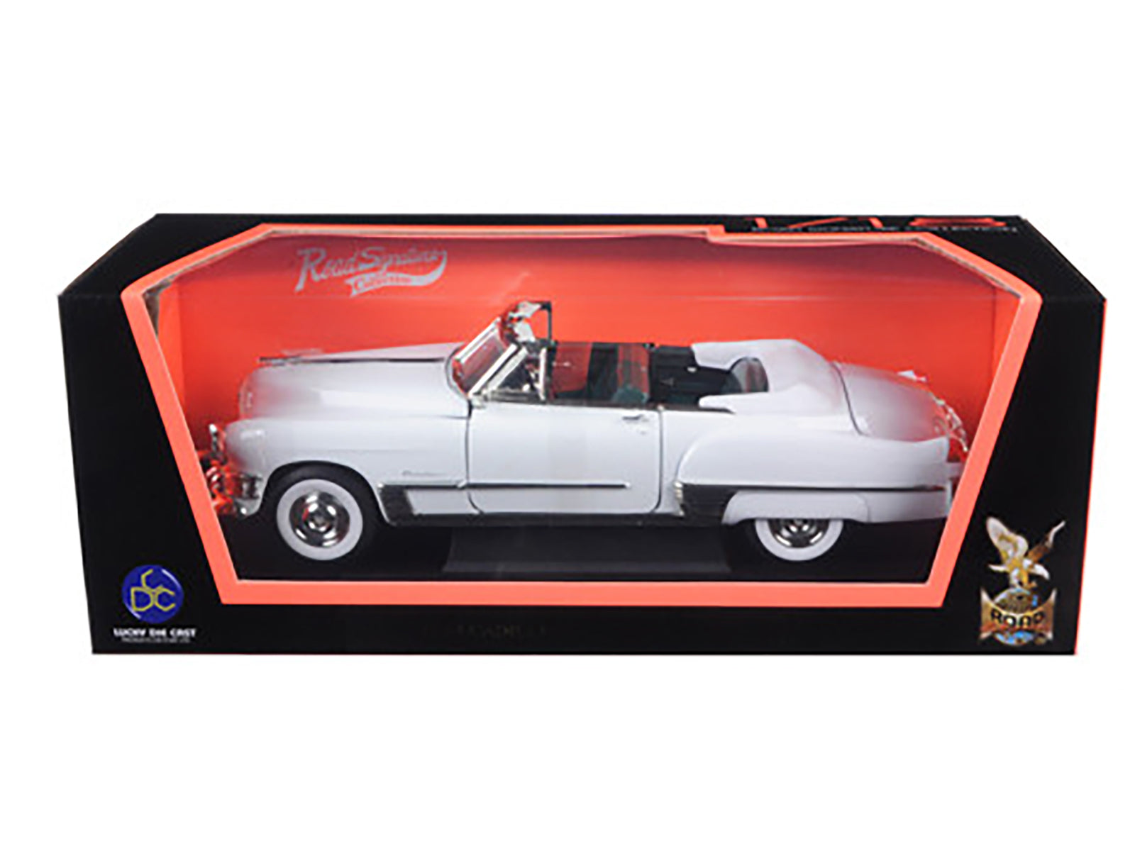 1949 Cadillac Coupe De Ville Convertible White 1/18 Diecast Model Car by Road Signature 