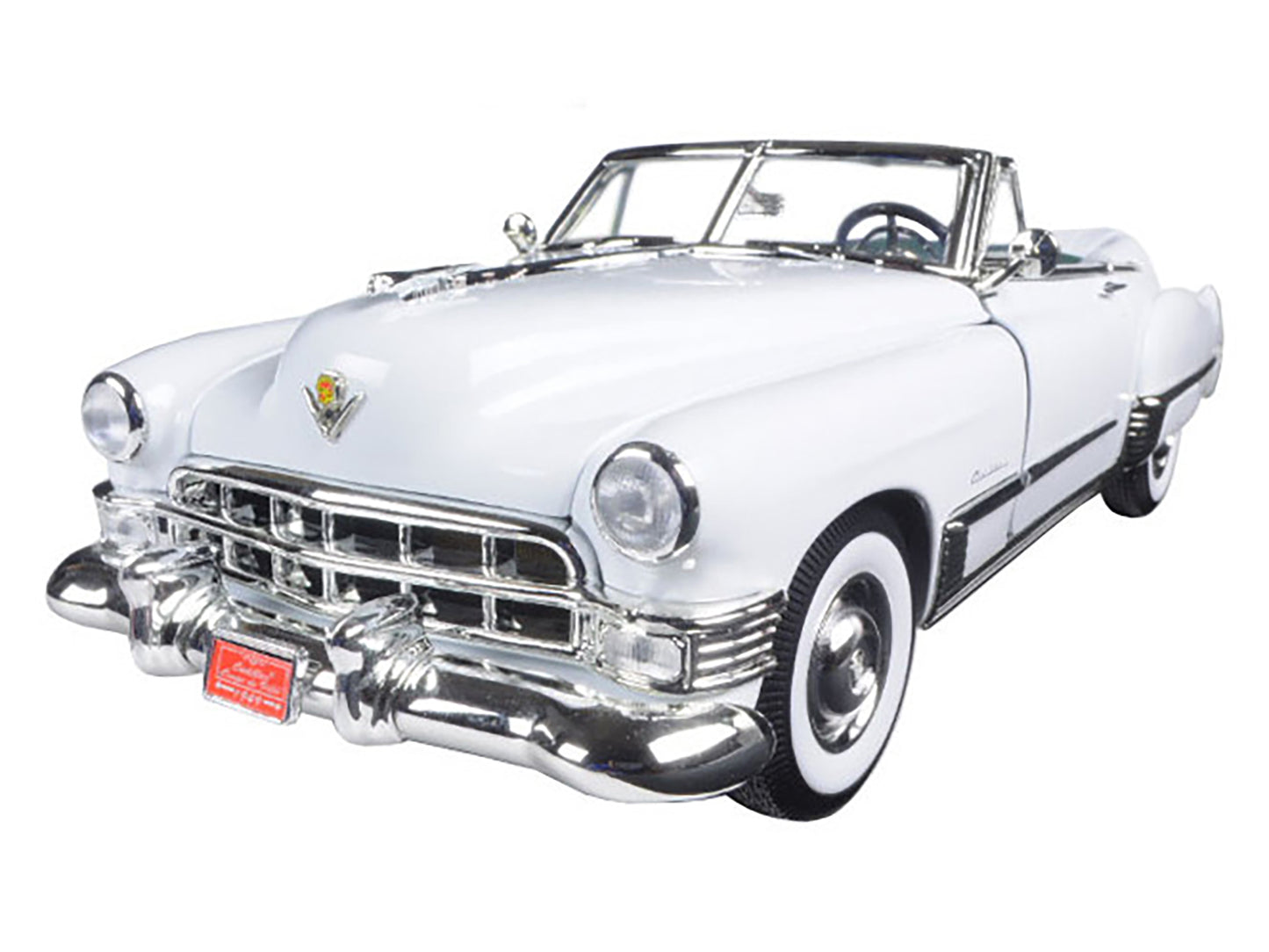 1949 Cadillac Coupe De Ville Convertible White 1/18 Diecast Model Car by Road Signature 