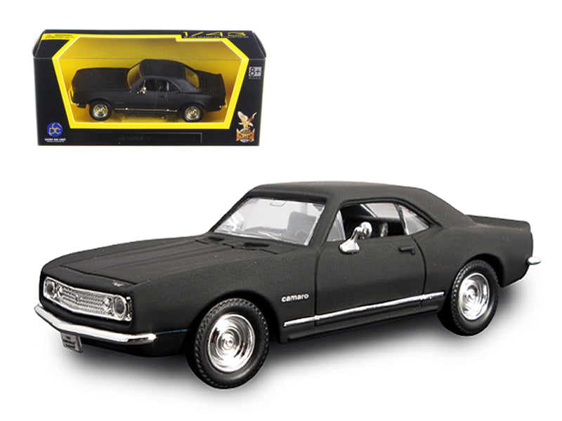 1967 Chevrolet Camaro Z28 Matt Black 1/43 Diecast Model Car by Road Signature 