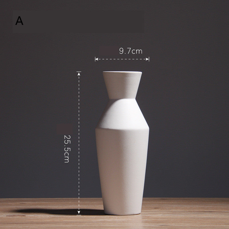Simple Living Room Home Decoration Creative Black And White Ceramic Vase