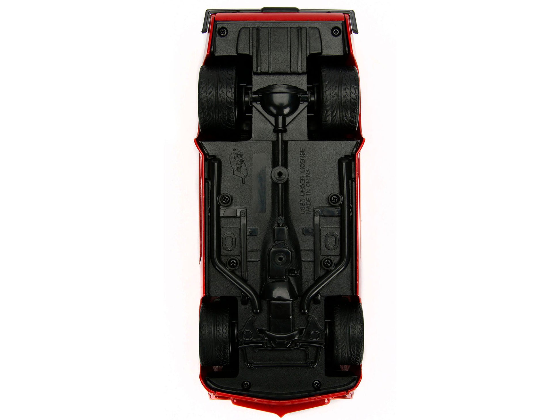 1972 Pontiac Firebird Red with Black Hood Stripe "Bigtime Muscle" Series 1/24 Diecast Model Car by Jada