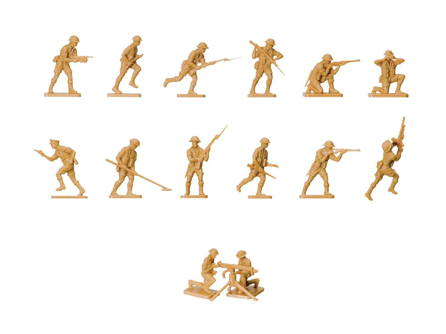 Level 1 Model Kit WWII British 8th Army 49 Piece Figure Set 1/76 Plastic Model Kit by Airfix