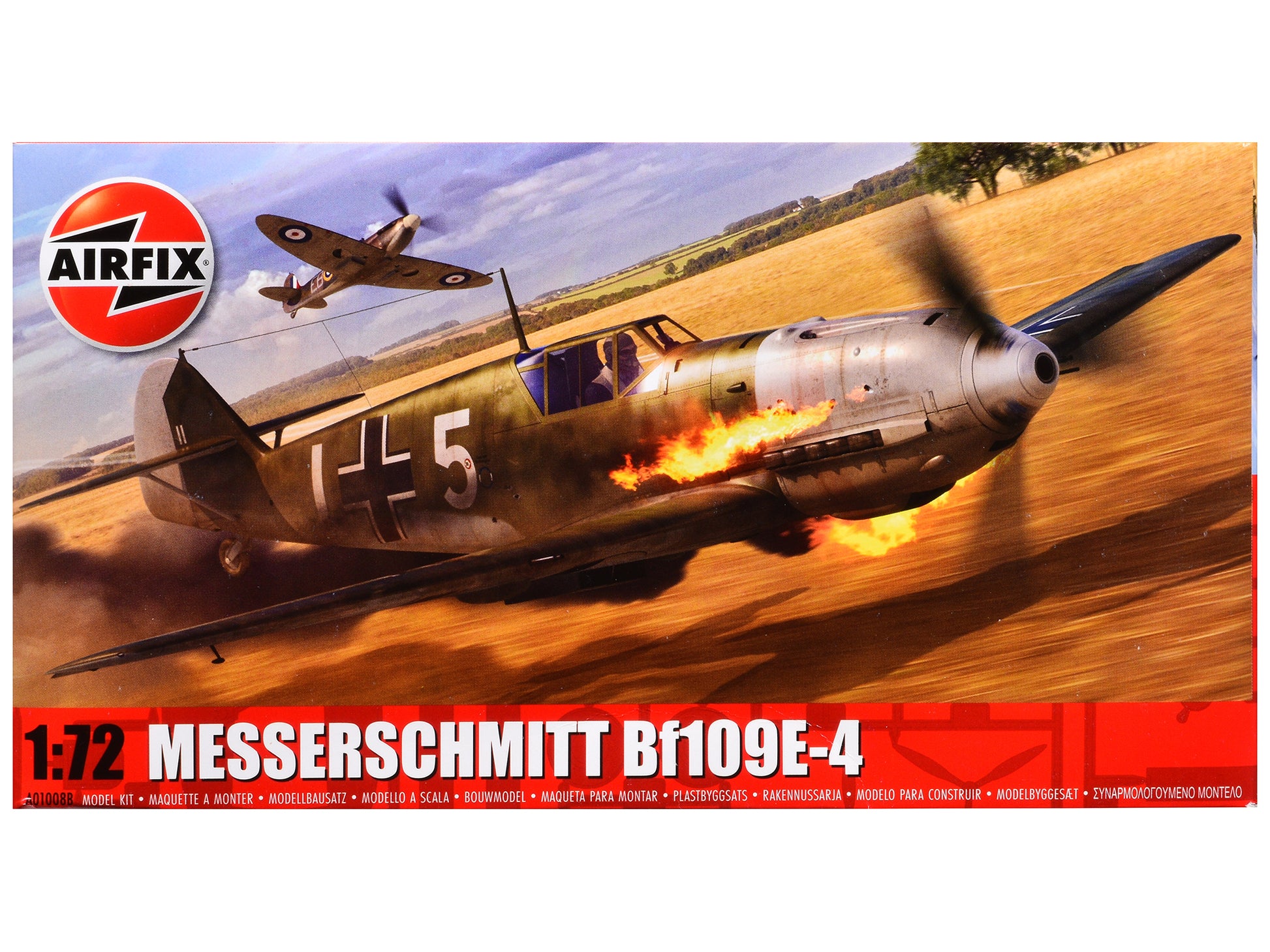 Level 1 Model Kit Messerschmitt Bf109E-4 Fighter Aircraft 1/72 Plastic Model Kit by Airfix