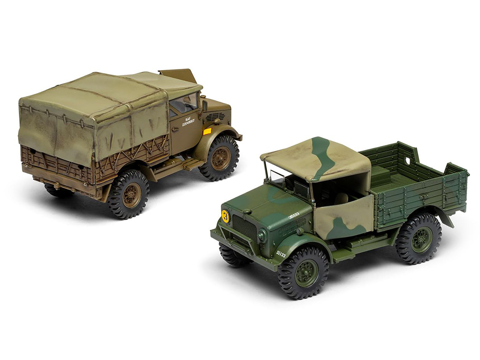Level 2 Model Kit WWII 15-cwt 4x2 General Service Truck with 2 Scheme Options 1/48 Plastic Model Kit by Airfix
