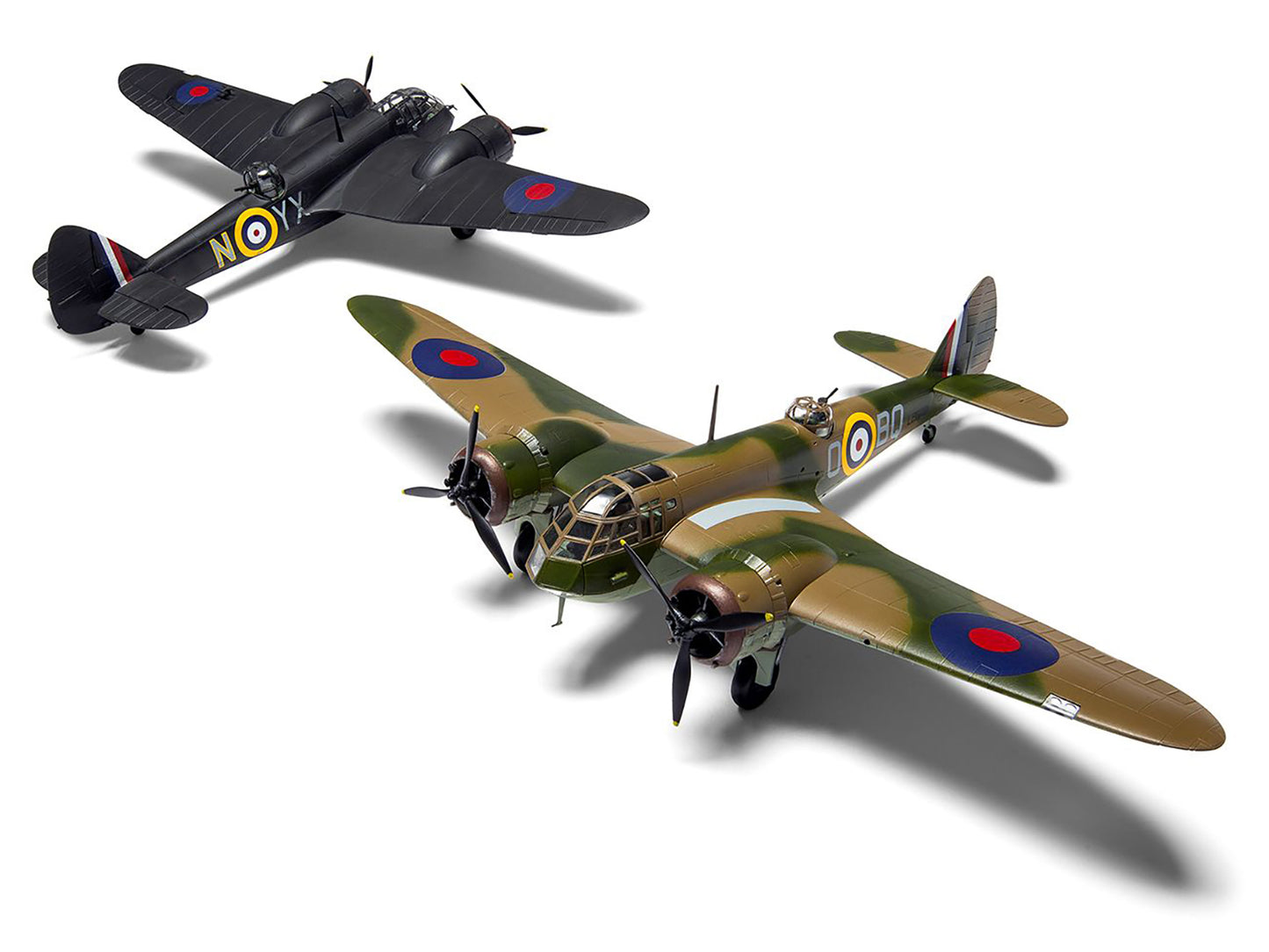 Level 2 Model Kit Bristol Blenheim Mk.IF Aircraft with 2 Scheme Options 1/72 Plastic Model Kit by Airfix
