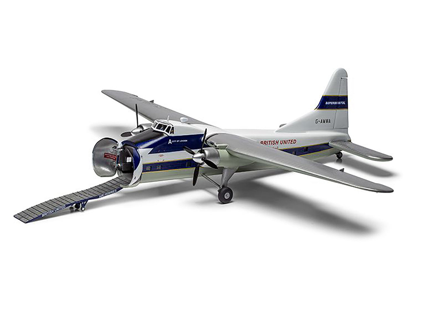 Level 2 Model Kit Bristol Superfreighter Freighter Aircraft "British United Air Ferries (BUAF)" 1/72 Plastic Model Kit by Airfix