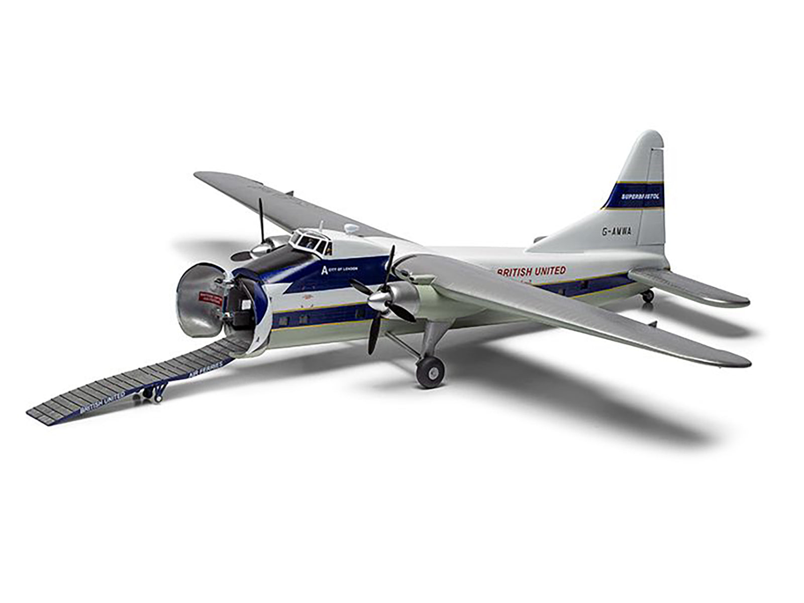 Level 2 Model Kit Bristol Superfreighter Freighter Aircraft "British United Air Ferries (BUAF)" 1/72 Plastic Model Kit by Airfix