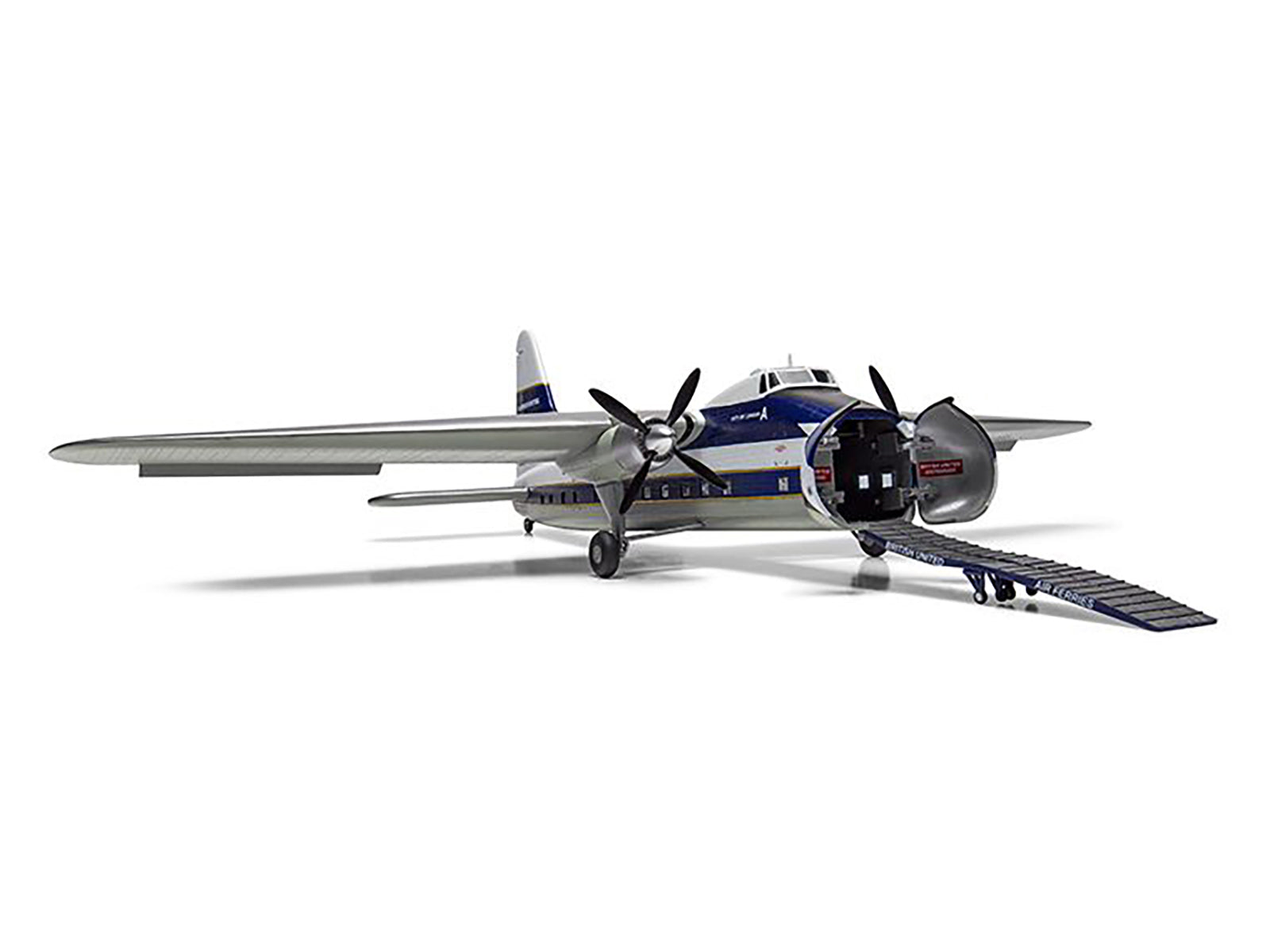 Level 2 Model Kit Bristol Superfreighter Freighter Aircraft "British United Air Ferries (BUAF)" 1/72 Plastic Model Kit by Airfix
