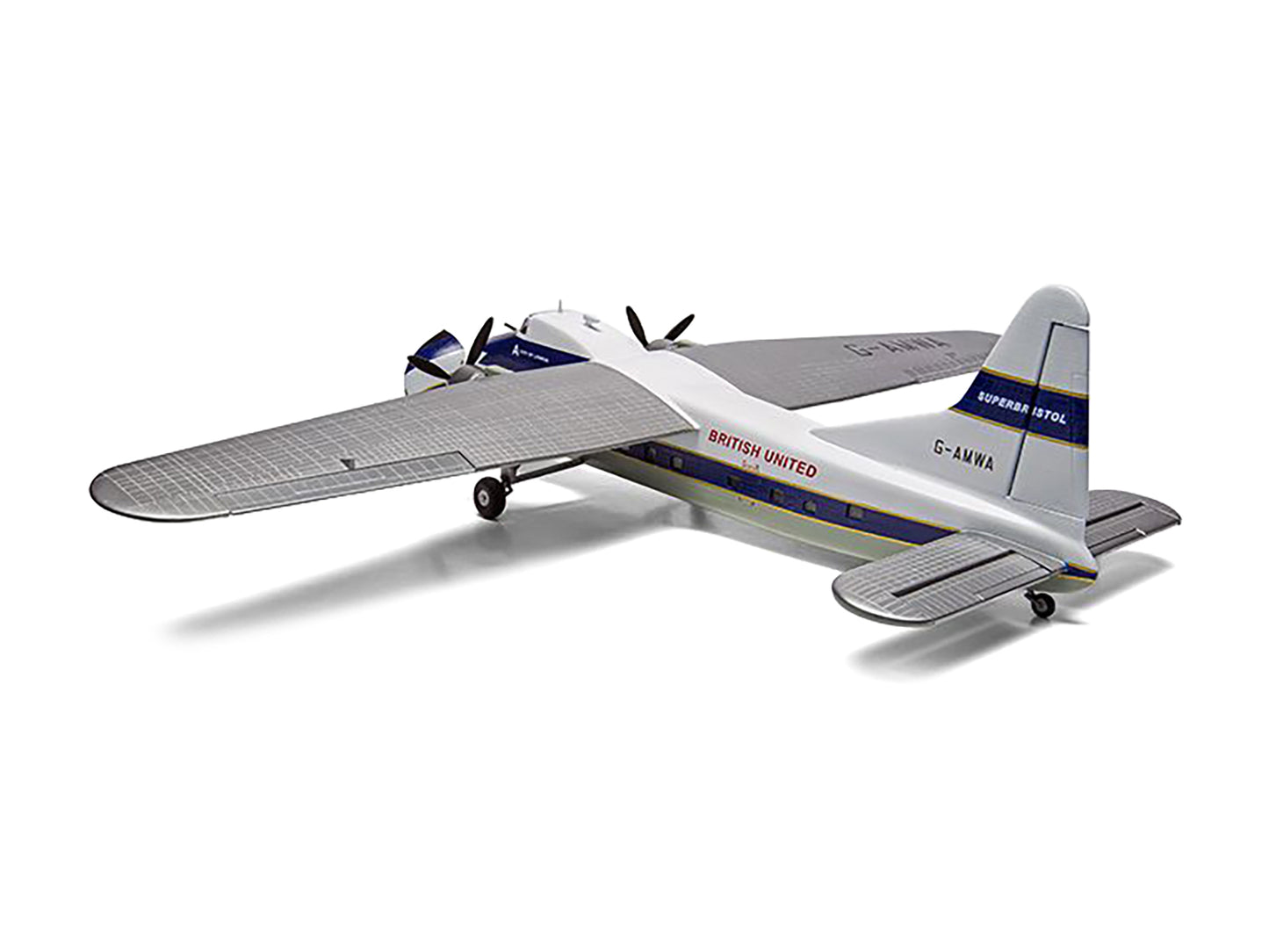 Level 2 Model Kit Bristol Superfreighter Freighter Aircraft "British United Air Ferries (BUAF)" 1/72 Plastic Model Kit by Airfix