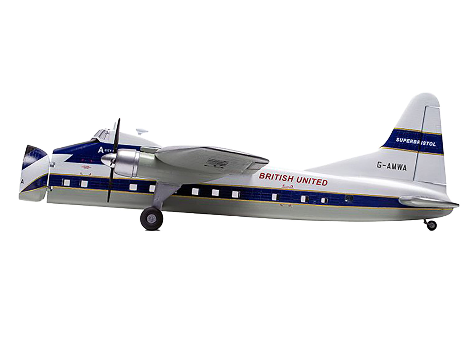 Level 2 Model Kit Bristol Superfreighter Freighter Aircraft "British United Air Ferries (BUAF)" 1/72 Plastic Model Kit by Airfix